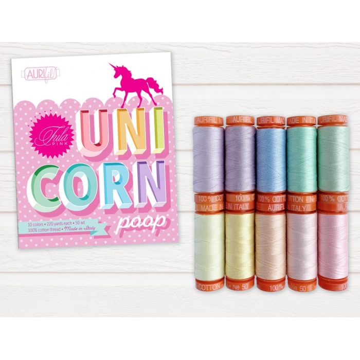 Aurifil Set Tula Pink Unicorn Poop - 50WT