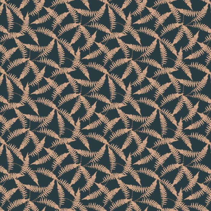 Figo Fabrics The Botanist Ferns Navy