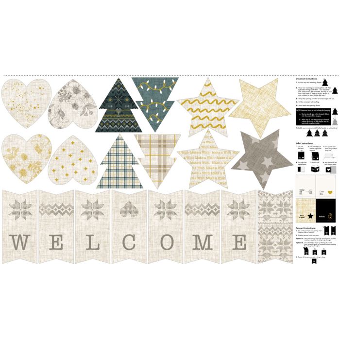 Figo Fabrics Winter Dreams DIY-Panel Winter Panel Metallic
