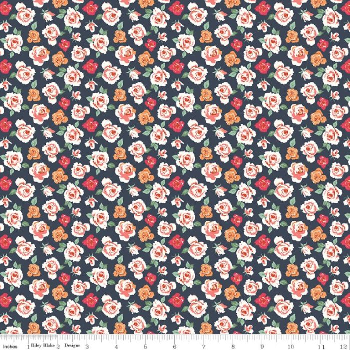 Riley Blake Bloomberry Tiny Roses Midnight