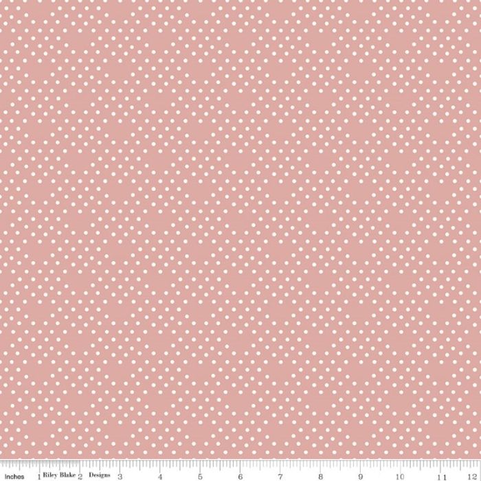 Riley Blake Bloomberry Dots Dusty Rose