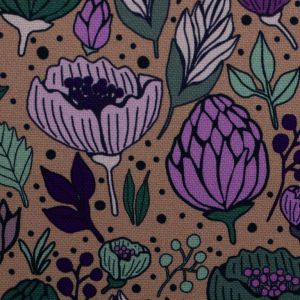 Swafing Canvas Garden Stories mit Zierartischocken altrosa