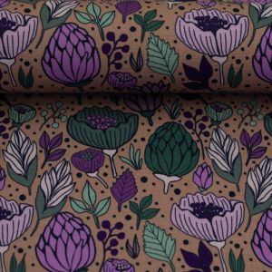 Swafing Canvas Garden Stories mit Zierartischocken altrosa