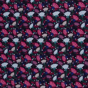 Swafing Canvas Garden Stories mit Blumen und Beeren Schwarz