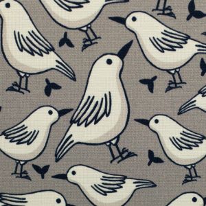 Swafing Canvas Garden Stories mit Vögeln Grau