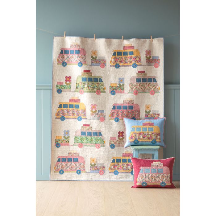 Tilda Quilt Kit Campervan Quilt Putty White
