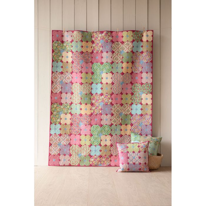 Tilda Quilt Kit Wallflower Quilt Burgundy