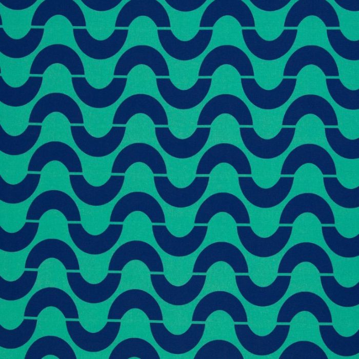 Swafing Canvas Olas Aqua Royalblau by Lillesol & Pelle