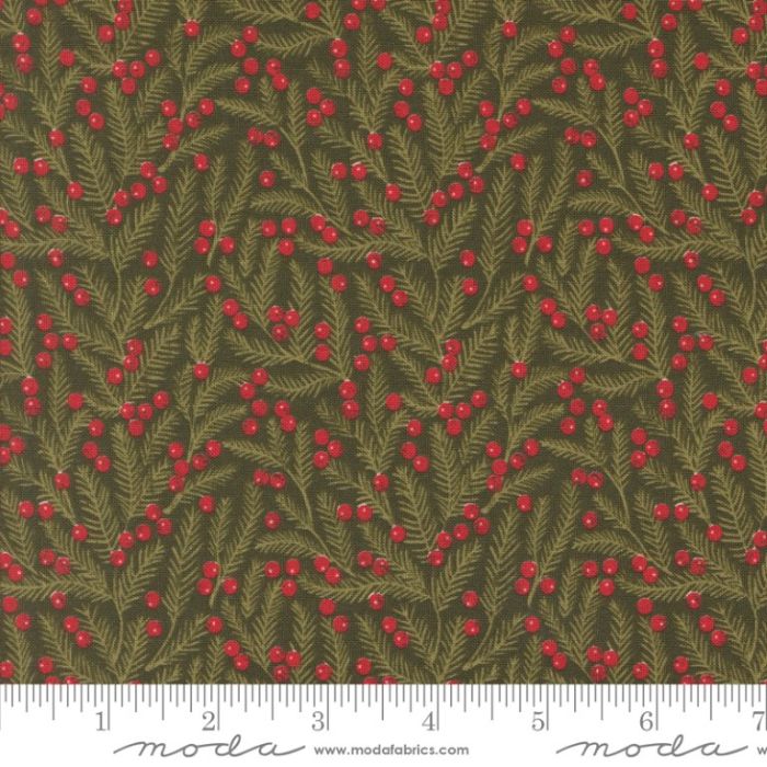 Moda Fabrics Berry and Pine Pine Needles Evergreen