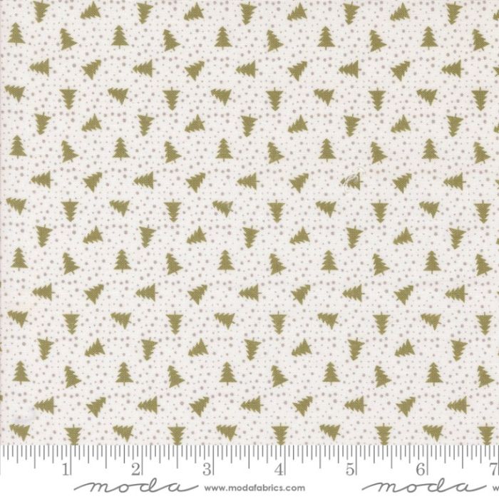 Moda Fabrics Berry and Pine Little Trees Snow Sage