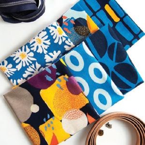 Moda Fabrics Zen Chic Urban Whisper Mochi Linen Sway Denim