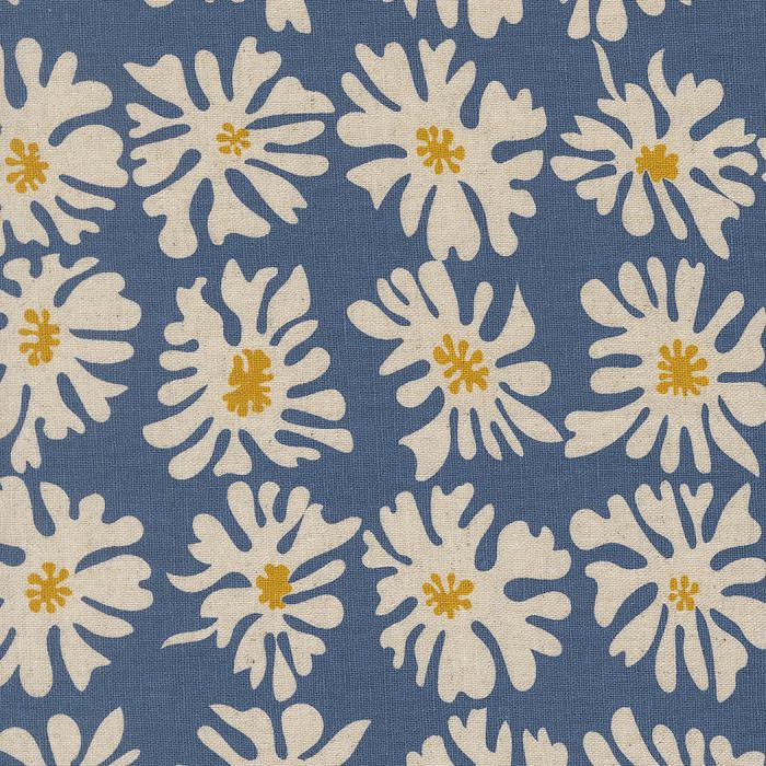 Moda Fabrics Zen Chic Urban Whisper Mochi Linen Bloom Denim