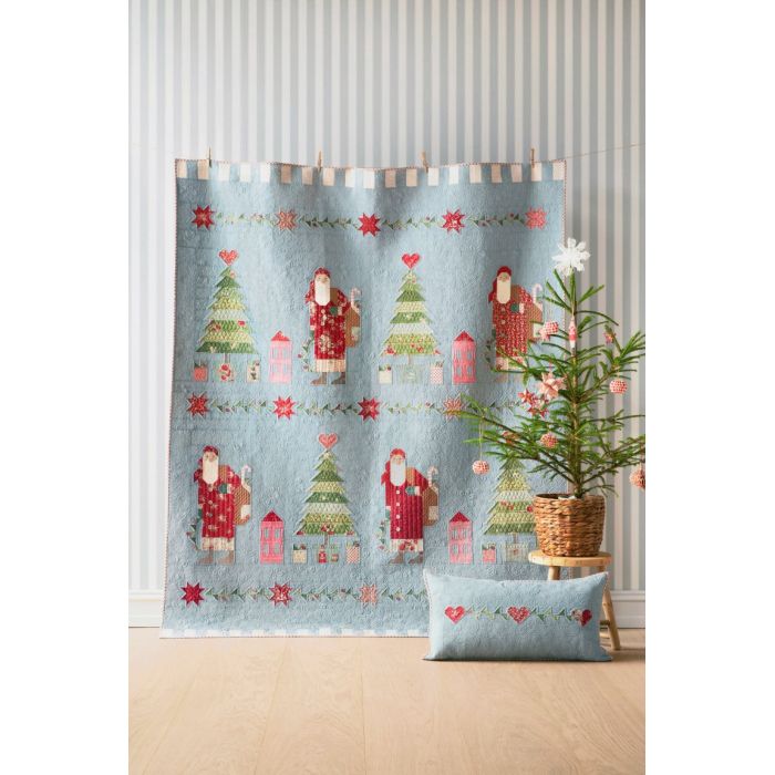 Tilda Quilt Kit Dear Santa Quilt Plaid Stone