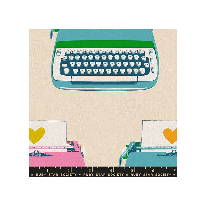 Ruby Star Society Best Day Ever Canvas Typewriters Natural