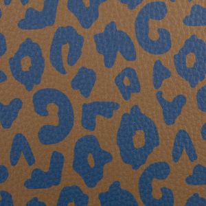 Cherry Picking Leo Kunstleder Braun Blau Musterdetail