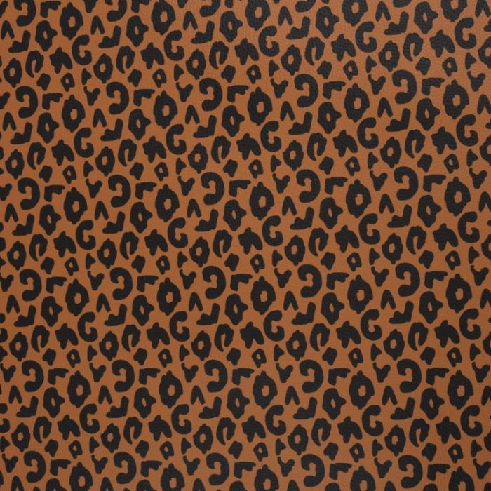 Leo Kunstleder Ocker Schwarz Cherry Picking – Meterware für Taschen