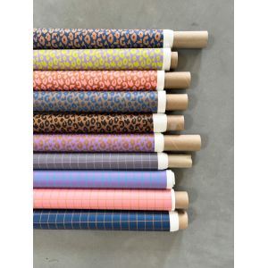 Karos Kunstleder Dunkelgrau Flieder Stoffdetail