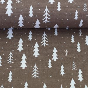 Swafing Canvas Wiebke Schlamm mit Tannen und Punkten