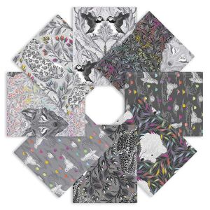 Tula Pink Graywork Seal the Deal Carbon