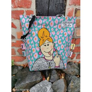 Cherry Picking Bag DIY-Panel Canvas freche Lady und Popcorn-Eimer