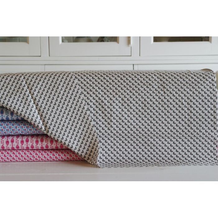 Swafing Stoff Julia Kleeblatt grau