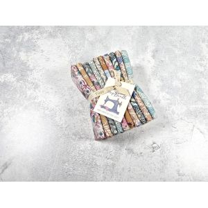 Tilda Fat Quarter Scrap Bundle Blau Mustard