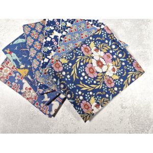 Tilda Fat Quarter Bundle Jubilee Farm Flowers Blue