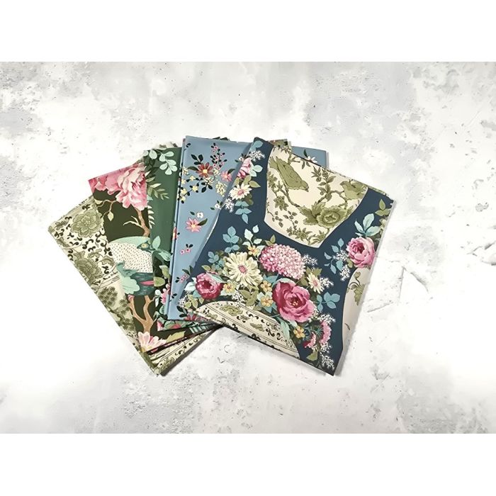 Tilda Fat Quarter Bundle Chic Escape Teal Green