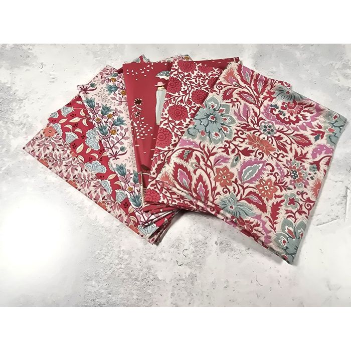 Tilda Fat Quarter Bundle Windy Days Red