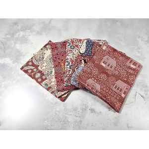 Tilda Fat Quarter Bundle Hometown Neighbourhood Rust