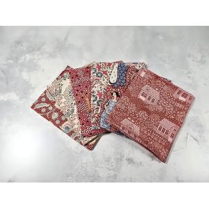 Tilda Fat Quarter Bundle Hometown Neighbourhood Rust