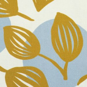 Swafing Canvas Dots and Leaves Naturweiß Senf by Emjo Design