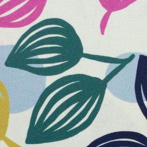 Swafing Canvas Dots and Leaves Naturweiß Bunt by Emjo Design