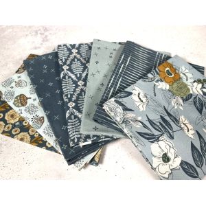 Moda Fabrics Fat Quarter Bundle Slow Stroll Blue