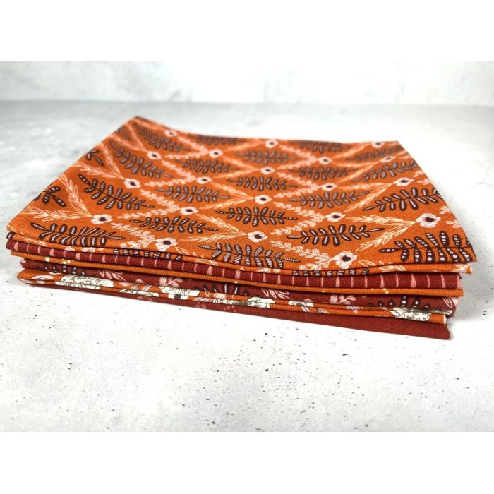 Moda Fabrics Fat Quarter Bundle Slow Stroll Cinnamon Pumpkin