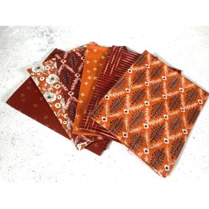 Moda Fabrics Fat Quarter Bundle Slow Stroll Cinnamon Pumpkin