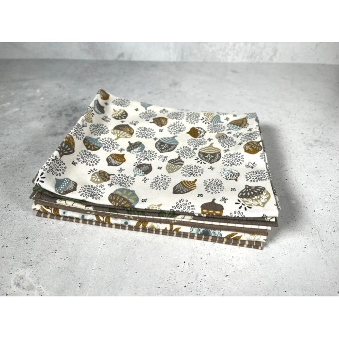 Moda Fabrics Fat Quarter Bundle Slow Stroll Walnut Natural