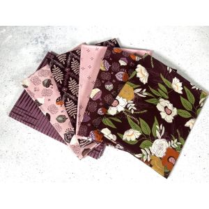 Moda Fabrics Fat Quarter Bundle Slow Stroll Plum Petal