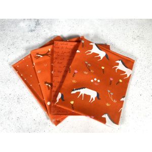 Moda Fabrics Fat Quarter Bundle Meander Geranium