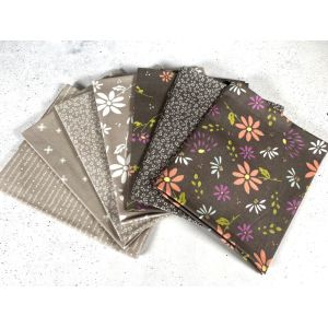 Moda Fabrics Fat Quarter Bundle Seashore Drive Pebble Charcoal