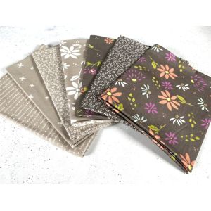 Moda Fabrics Fat Quarter Bundle Seashore Drive Pebble Charcoal
