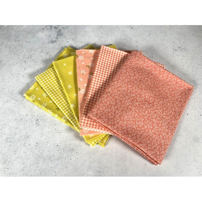 Moda Fabrics Fat Quarter Bundle Seashore Drive Citrine Cantaloupe