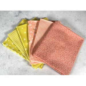 Moda Fabrics Fat Quarter Bundle Seashore Drive Citrine Cantaloupe