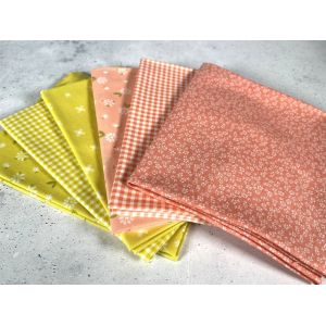 Moda Fabrics Fat Quarter Bundle Seashore Drive Citrine Cantaloupe