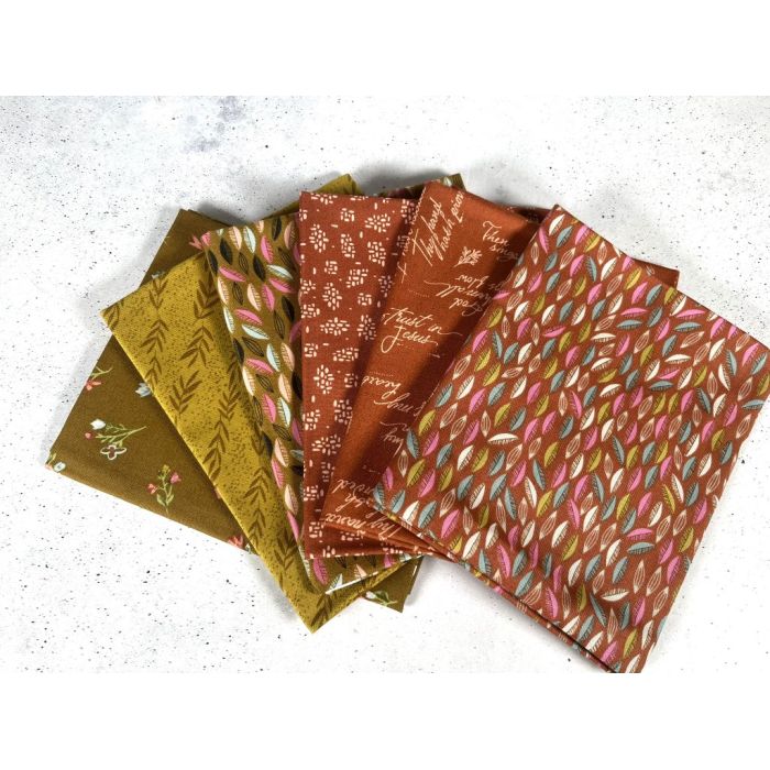 Moda Fabrics Fat Quarter Bundle Songbook A New Page Rust Bronze