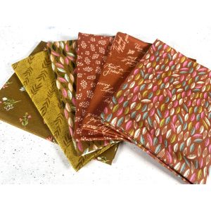 Moda Fabrics Fat Quarter Bundle Songbook A New Page Rust Bronze