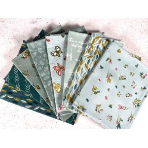 Moda Fabrics Fat Quarter Bundle Songbook A New Page Dark Teal Mist