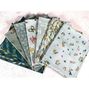 Moda Fabrics Fat Quarter Bundle Songbook A New Page Dark Teal Mist