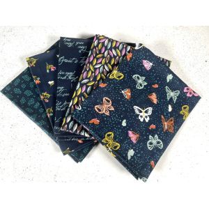 Moda Fabrics Fat Quarter Bundle Songbook A New Page Navy