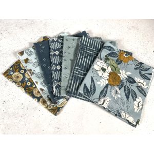 Moda Fabrics Fat Eight Bundle Slow Stroll Blue